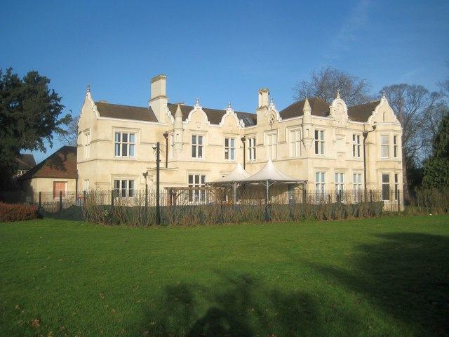 The Victorian manor house Barra Hall, once the town hall of Hayes and Harlington, seen across its lawn