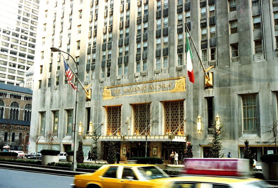 Park Avenue, outside the Waldorf Astoria