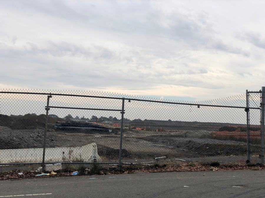 The empty ground where Candlestick Park stood, January 2018.
